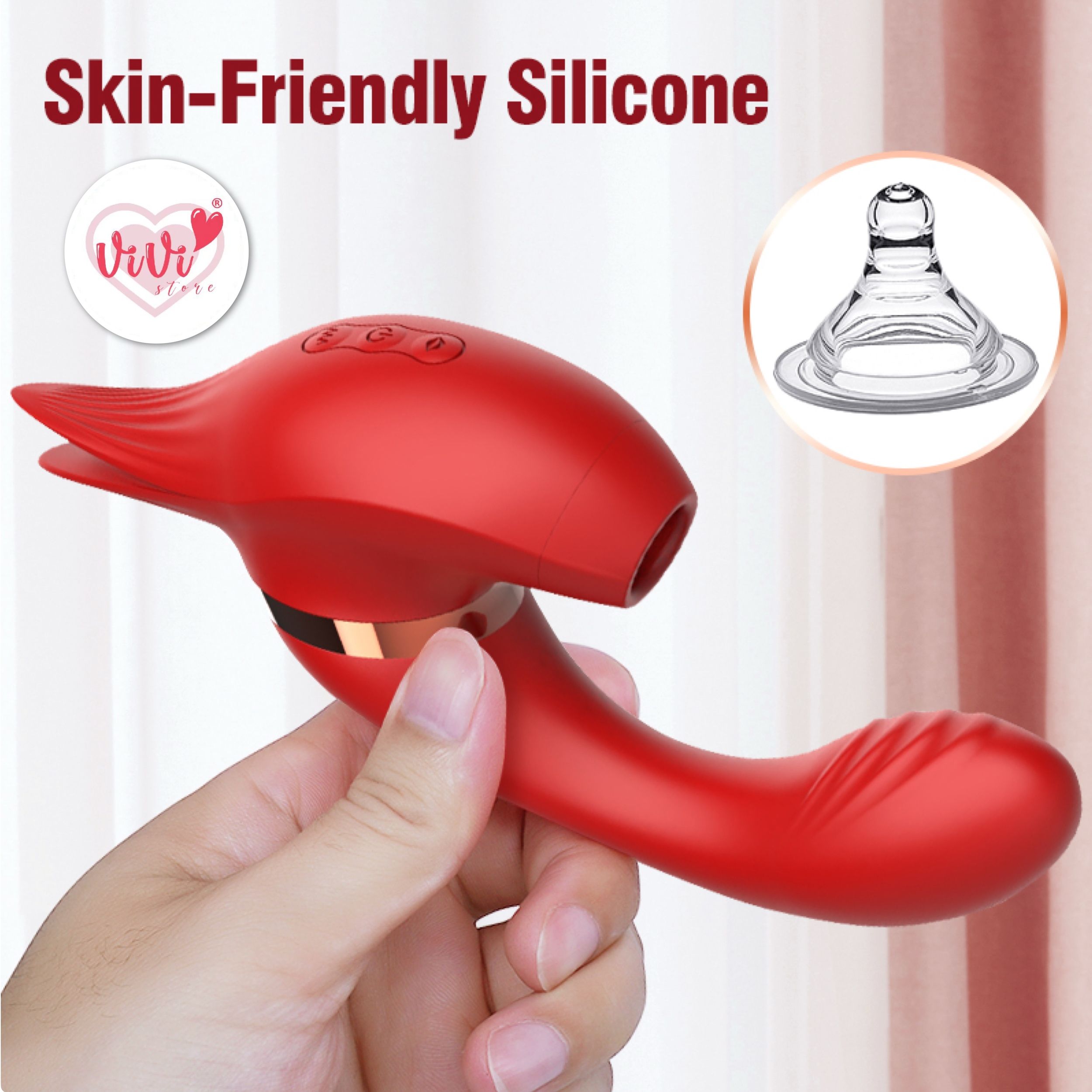 Vivi Raffles Dual Head Rotate Sucking Ball Beating Licking Vibrator Female Adult Toy Malaysia - Image 9