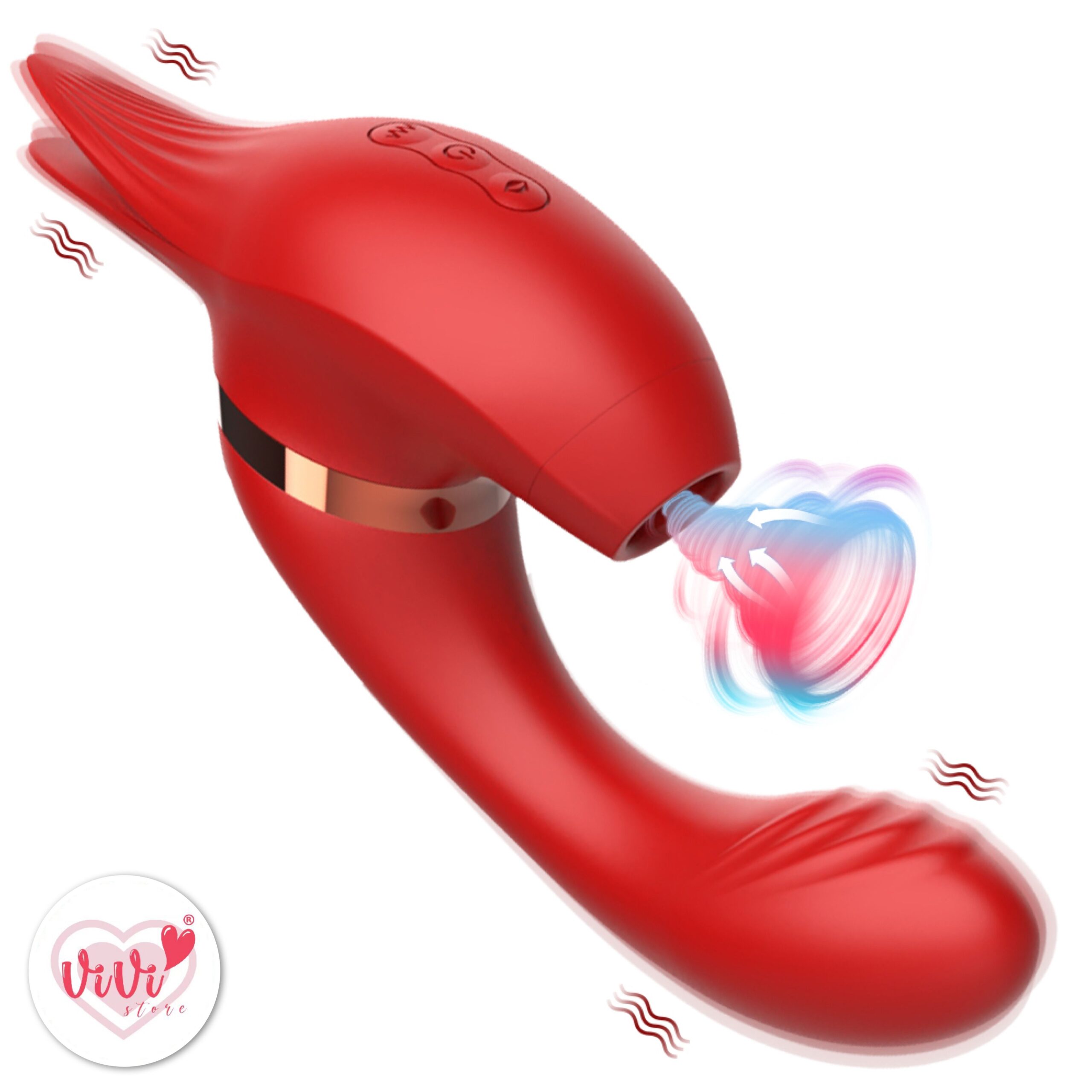 Vivi Raffles Dual Head Rotate Sucking Ball Beating Licking Vibrator Female Adult Toy Malaysia - Image 14