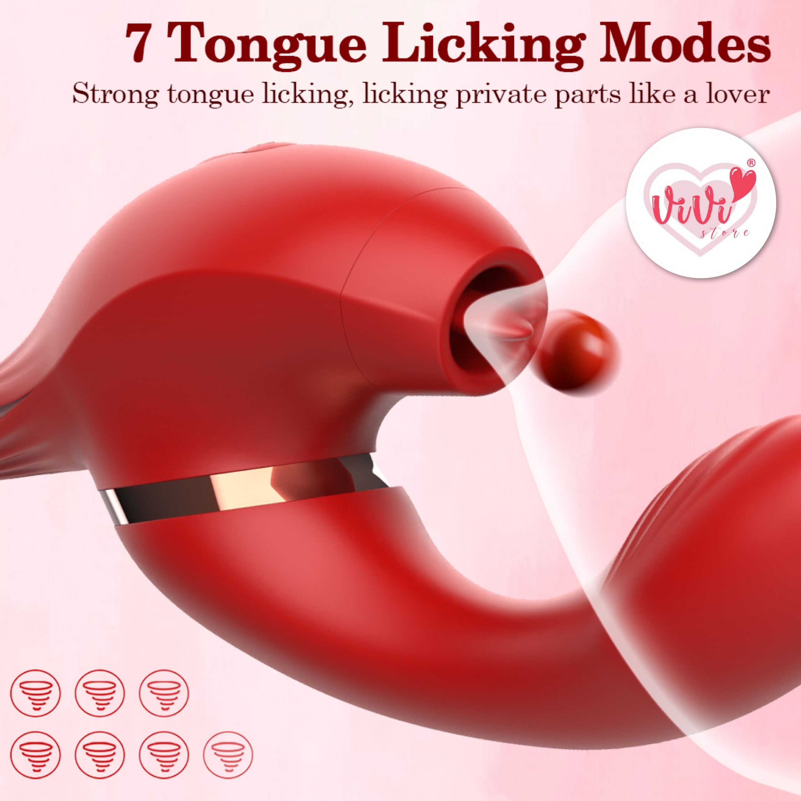 Vivi Raffles Dual Head Rotate Sucking Ball Beating Licking Vibrator Female Adult Toy Malaysia - Image 4