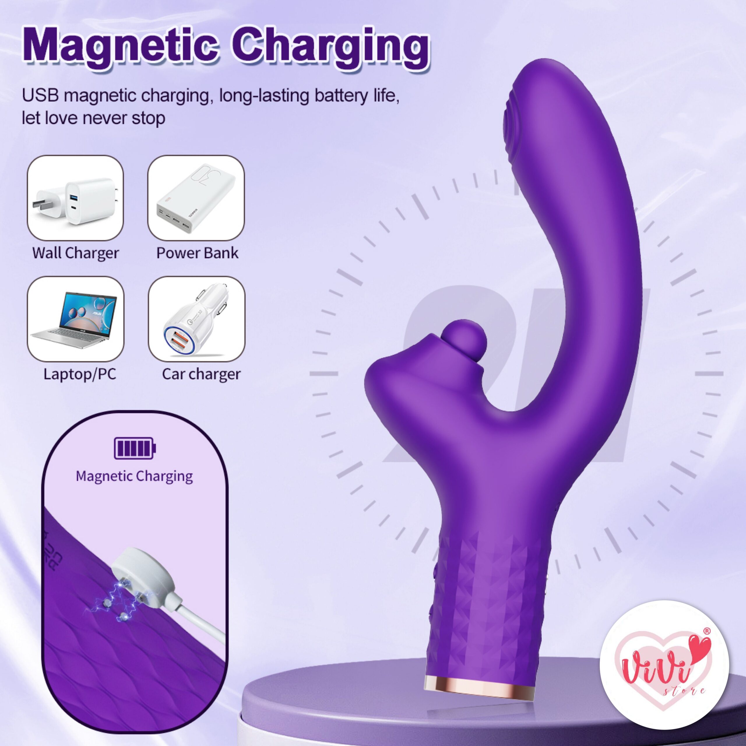 Vivi Raffles Dual Head Rotate Sucking Ball Beating Licking Vibrator Female Adult Toy Malaysia - Image 25