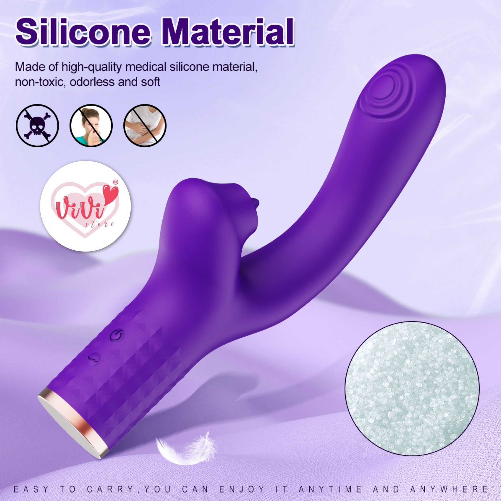 Vivi Raffles Dual Head Rotate Sucking Ball Beating Licking Vibrator Female Adult Toy Malaysia - Image 22