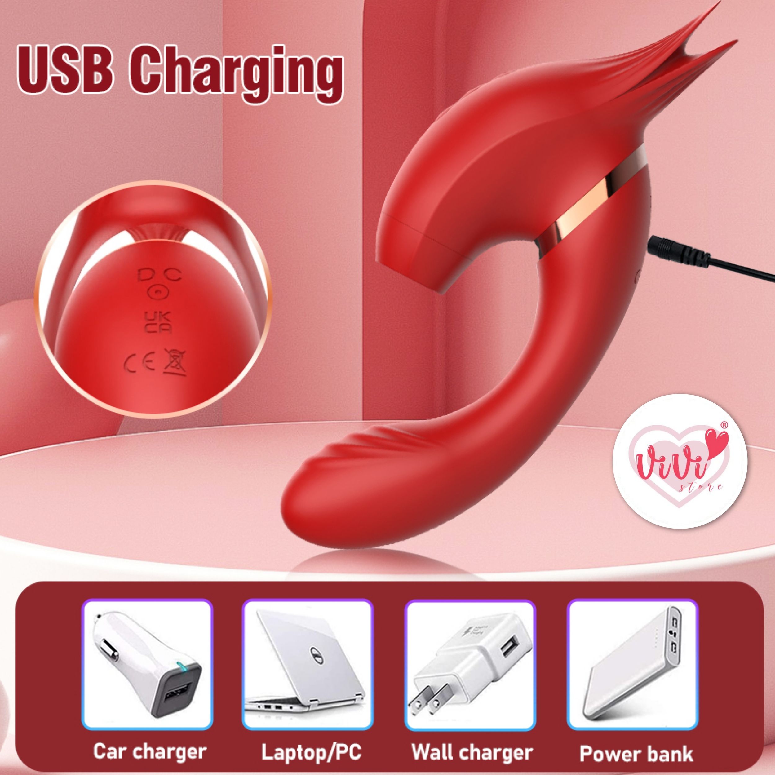 Vivi Raffles Dual Head Rotate Sucking Ball Beating Licking Vibrator Female Adult Toy Malaysia - Image 10