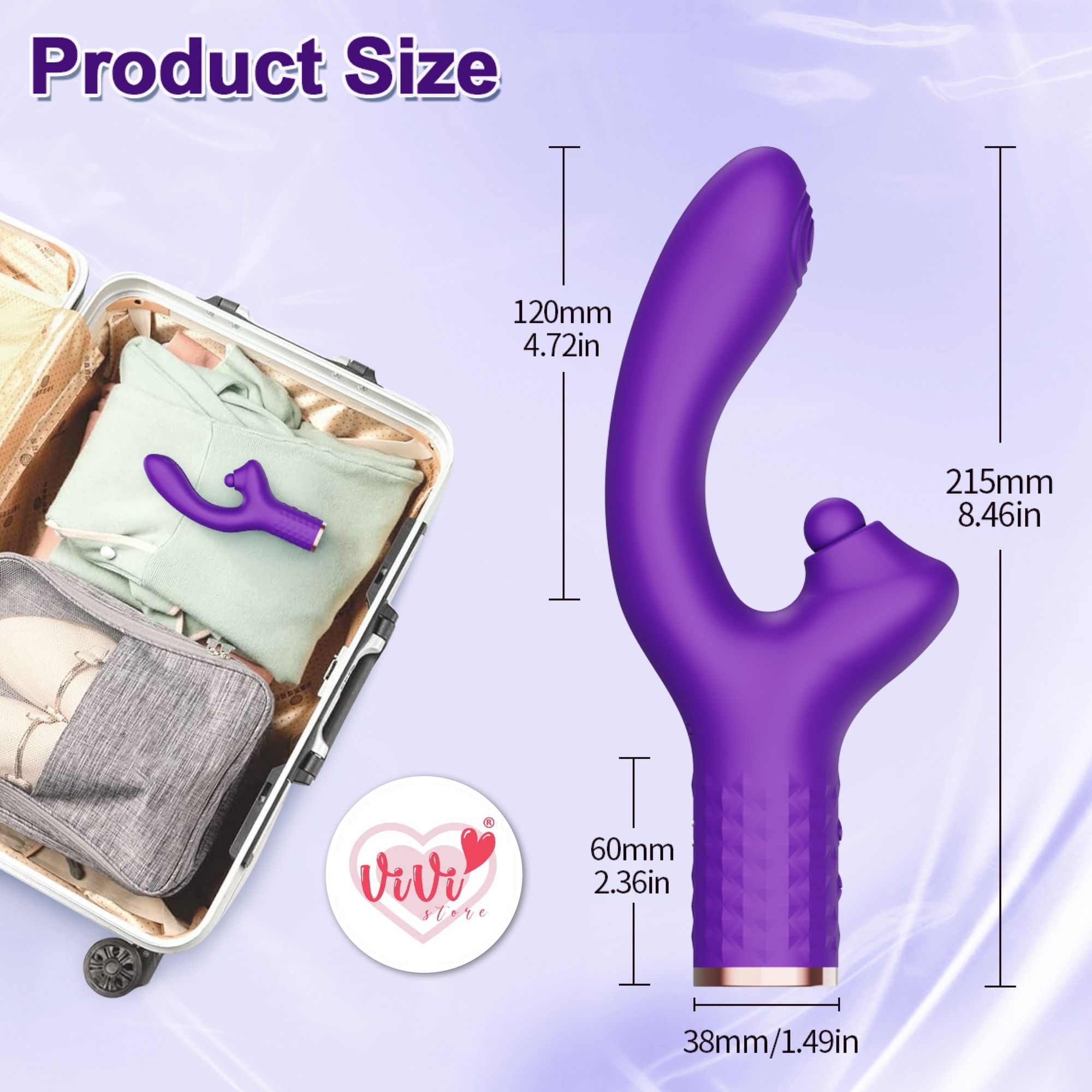 Vivi Raffles Dual Head Rotate Sucking Ball Beating Licking Vibrator Female Adult Toy Malaysia - Image 26