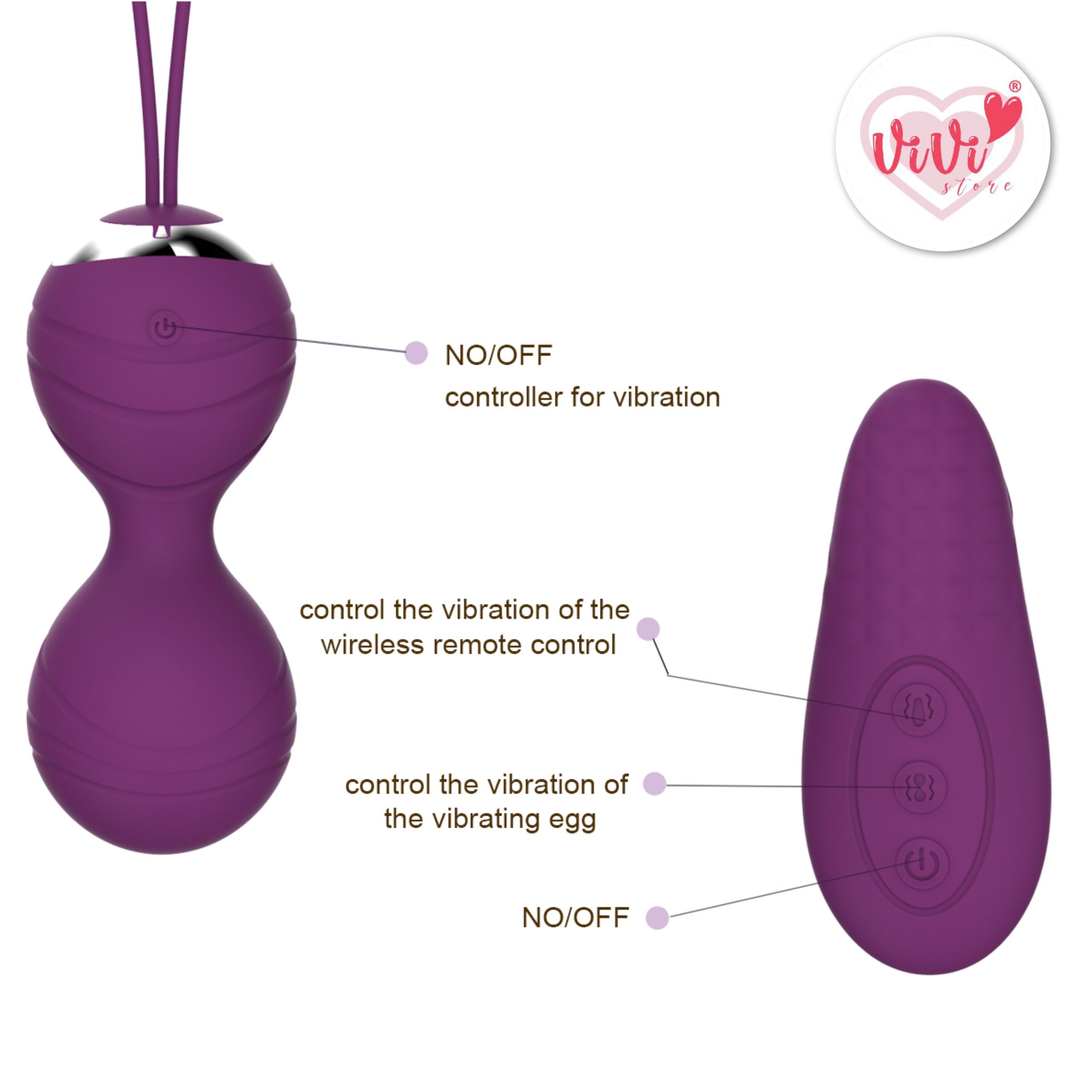 Kegel Ball Weight Exercise Vibrator Remote Control Phone App Control Female Vibrate Adult Toy Malaysia - Image 10