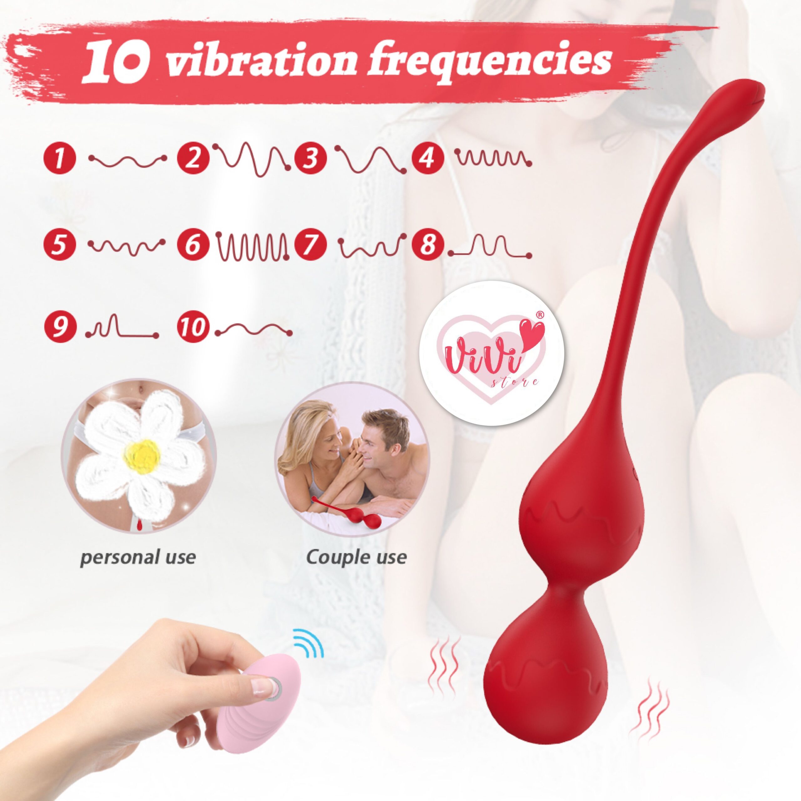 Kegel Ball Weight Exercise Vibrator Remote Control Phone App Control Female Vibrate Adult Toy Malaysia - Image 2