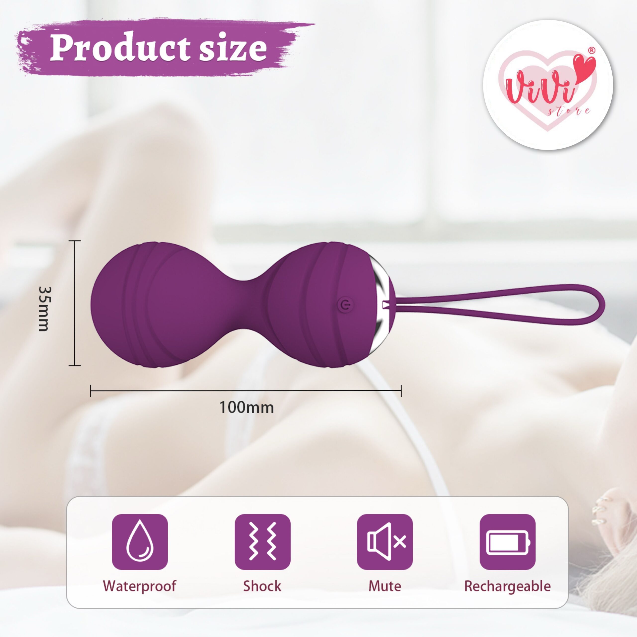 Kegel Ball Weight Exercise Vibrator Remote Control Phone App Control Female Vibrate Adult Toy Malaysia - Image 29
