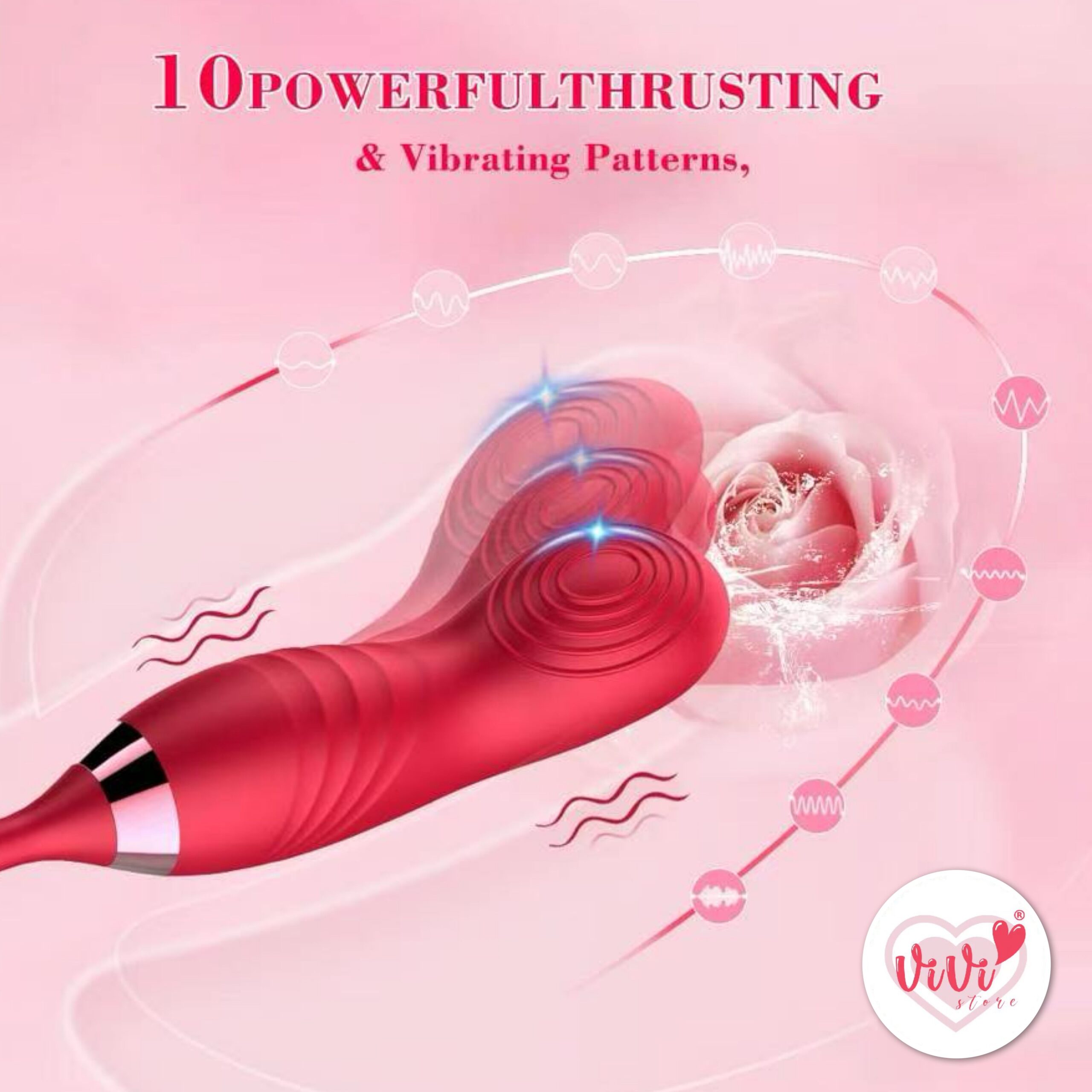 Rose Tail Licking Sucking Vibrator Thrusting Suction Masturbator Women Adult Toy Malaysia - Image 19