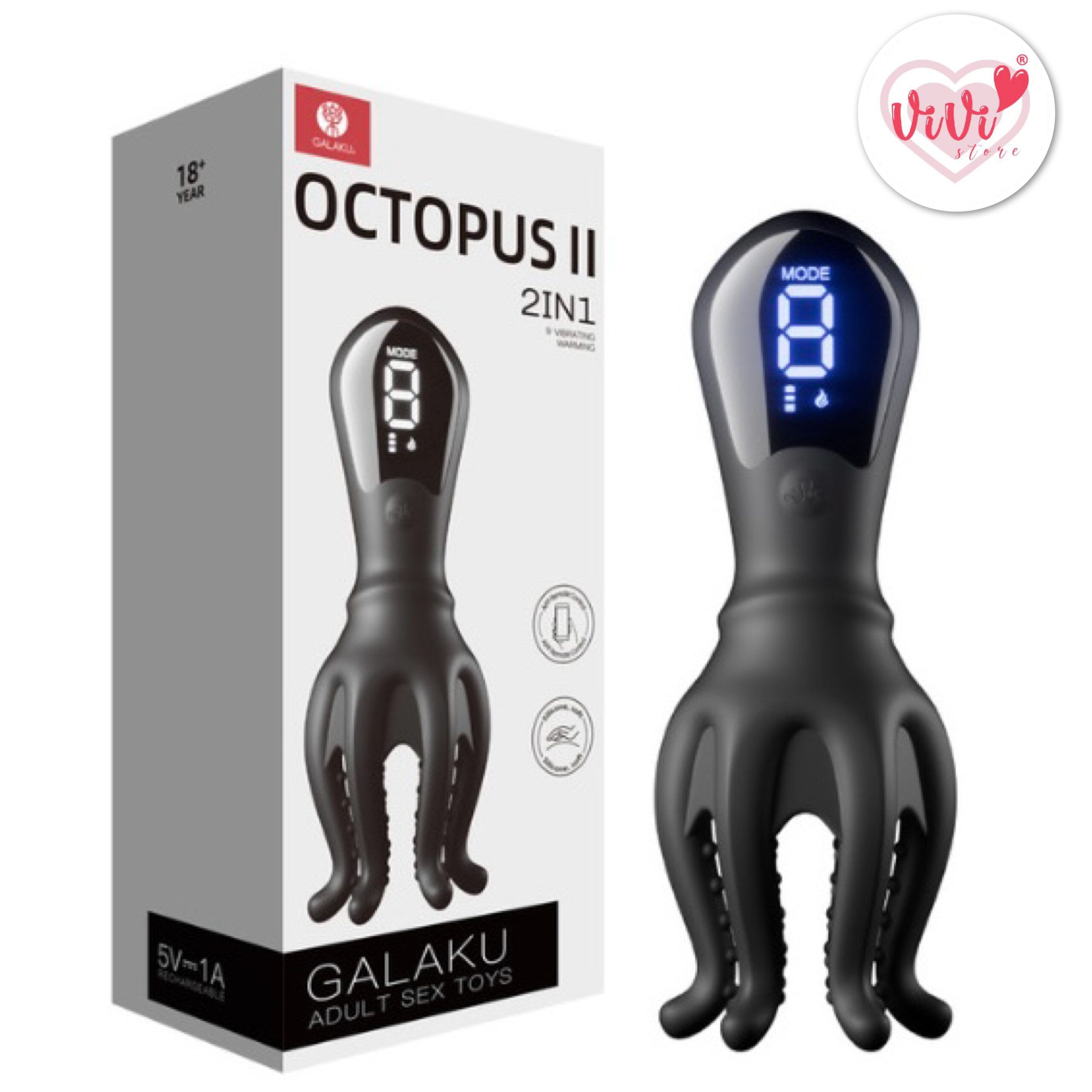 Galaku Octopus Pleasure Max Rechargeable Massager With Vibrator Masturbator Adult Toys Malaysia - Image 29