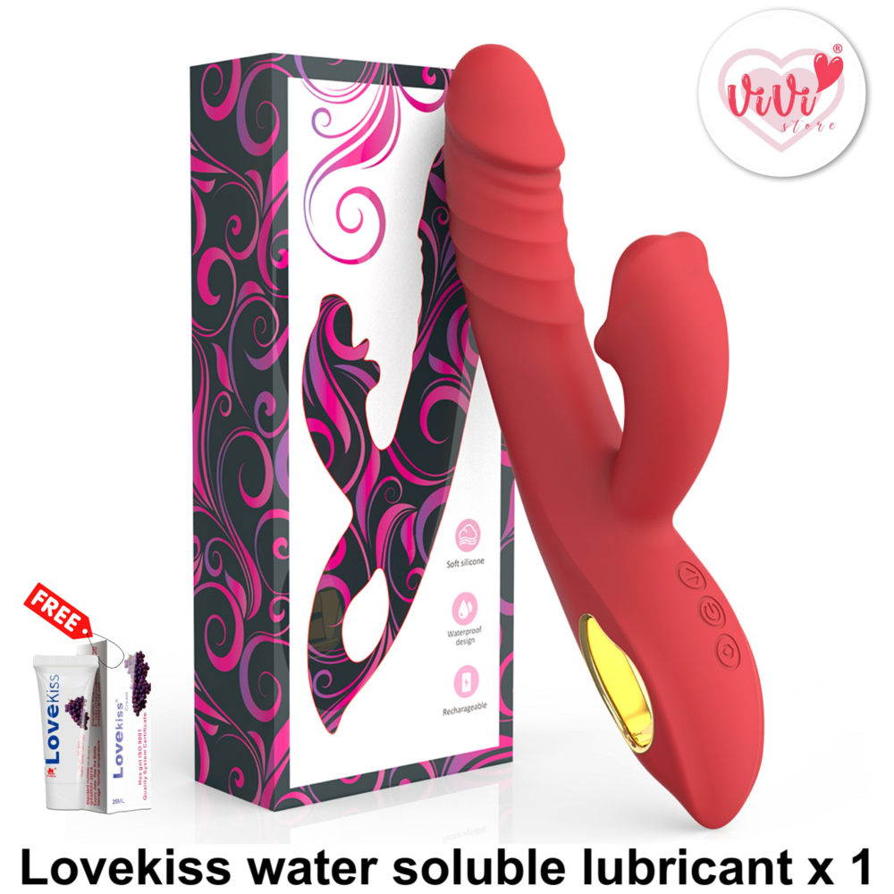 Vivi Rose 4 in 1 Sucking Thrusting Rotate Vibrator Wand Masturbator Women Adult Toy Malaysia - Image 8