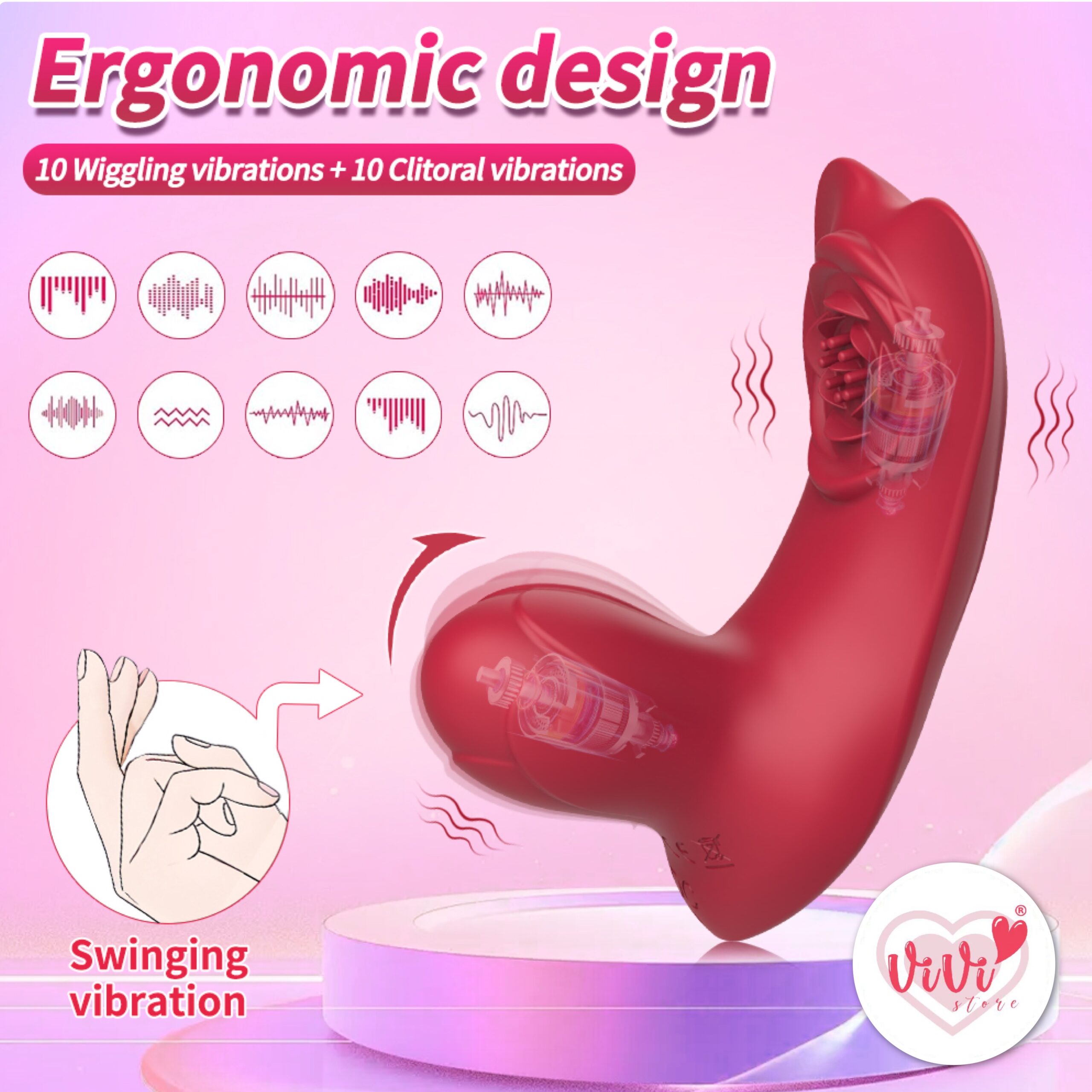 Vivistore Pella Wearable Panties Vibrator Remote Control Masturbator Women Adult Toy Malaysia - Image 3
